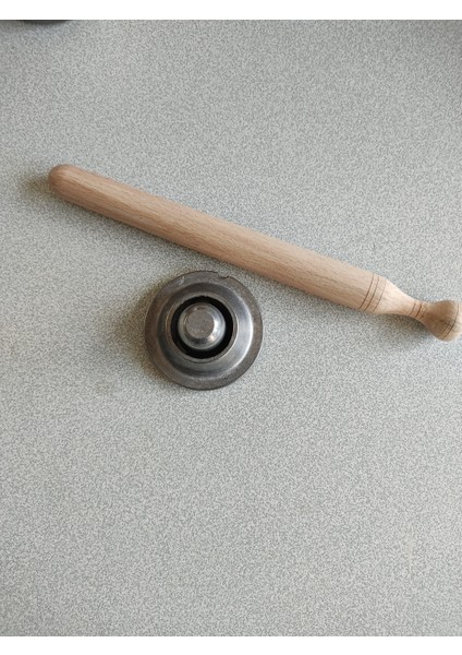 Içli Köfte Aparatı No:8 ( 5,8 Cm) +Köfte Incelticı Ahşap Çubuk fırsatları