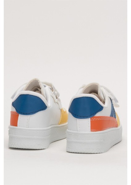 Çocuk Sneaker Spor Ayakkabı Mavi-Sarı
