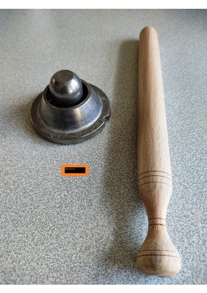Içli Köfte Aparatı No:10-12 ( 6,9 Cm) + Köfte Incelticı Ahşap Çubuk