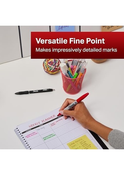 Fine Permanent Markör, 12'li Karışık Paket