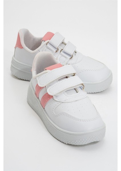Çocuk Sneaker Spor Ayakkabı Pudra - Beyaz fiyatları
