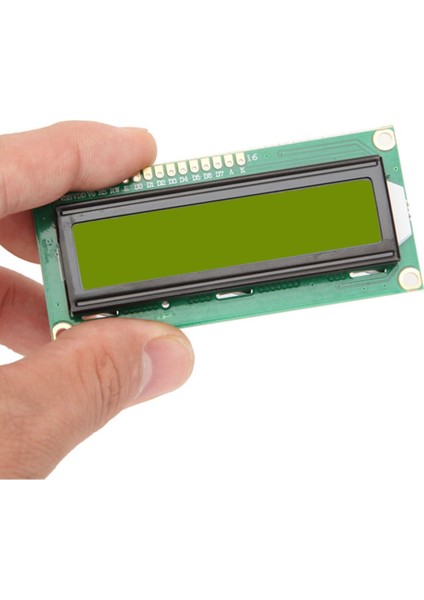 1602A 2X16 Yeşil Karakter LCD Modül Display Ekran 5V Beyaz Arka Işık 16X2 16 x 2 Standart Sol Üst