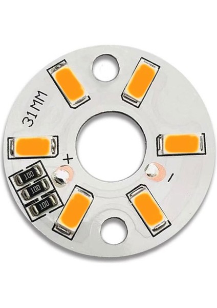 5730 5V 3W 31MM Sarı LED Modül Aluminyum Pcb 6 LED Lamba Aydınlatma Işık