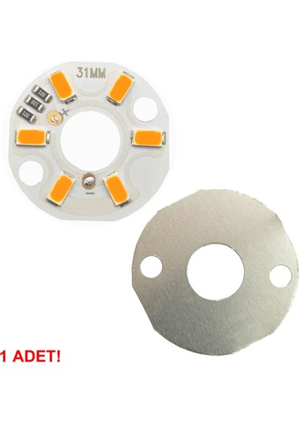 5730 5V 3W 31MM Sarı LED Modül Aluminyum Pcb 6 LED Lamba Aydınlatma Işık modelleri