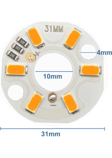 5730 5V 3W 31MM Sarı LED Modül Aluminyum Pcb 6 LED Lamba Aydınlatma Işık fırsatları
