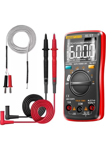 Aneng AN113D Dijital Multimetre Otomatik Algılama True-Rms Ncv Voltmetre Ampermetre Ac Dc Voltaj Ak