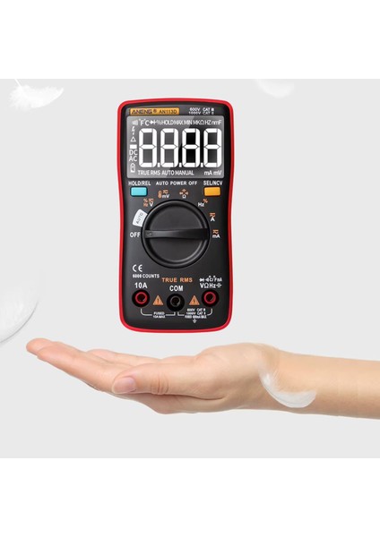 Aneng AN113D Dijital Multimetre Otomatik Algılama True-Rms Ncv Voltmetre Ampermetre Ac Dc Voltaj Ak