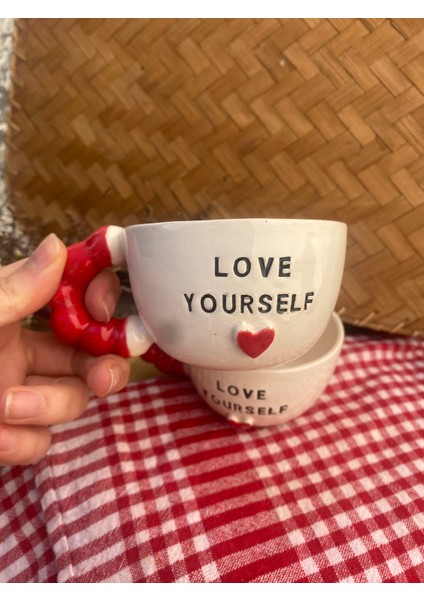 'love Yourself' Mottolu Yazılı Fincan fırsatları