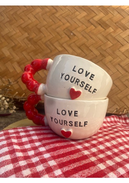 'love Yourself' Mottolu Yazılı Fincan indirimleri