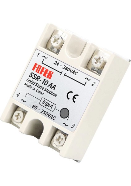 SSR-10AA Ssr Röle 10A Ac 24-380V Tek Fazlı Solid State Röle Elektronik Anahtar Termostat Resiztans