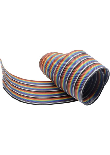 40 Pin Rainbow Ribbon Idc Kablo 1 Metre 10 Renk Dupont Kablo Flat fiyatları
