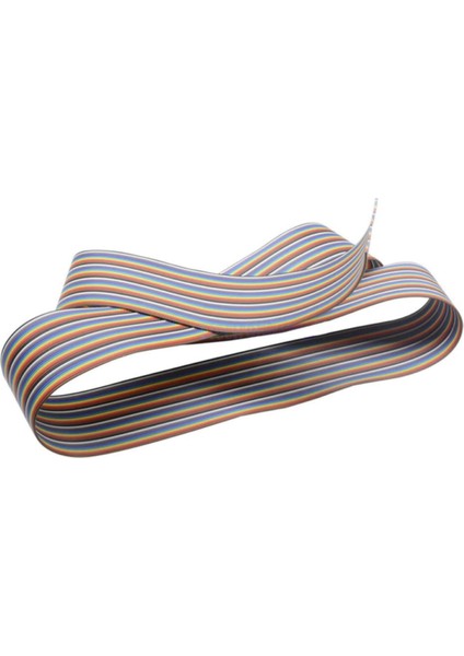 40 Pin Rainbow Ribbon Idc Kablo 1 Metre 10 Renk Dupont Kablo Flat fırsatları