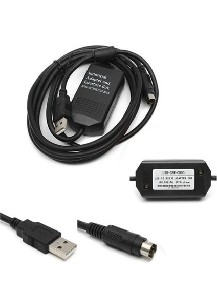 USB-GPW-CB03 Plc Uyumlu Programlama Kablosu Proface Gp Hmı Dokunmatik Ekran Panel fiyatları