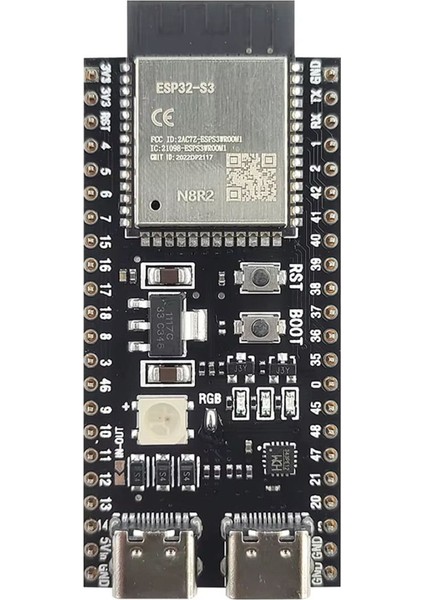 ESP32-S3-DEVKITC-1 N16R8 Wifi Bluetooth 5 Modül Geliştirme Kartı ESP32-S3-N16R8 32 Bit Çift Çekirdek