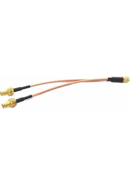 Y Tip RG316 15CM 1x Sma Erkek 2x Sma Dişi Kablo Rf Uzatma Kablosu Altın Kaplama Soket 0-6ghz Wi-Fi fırsatları