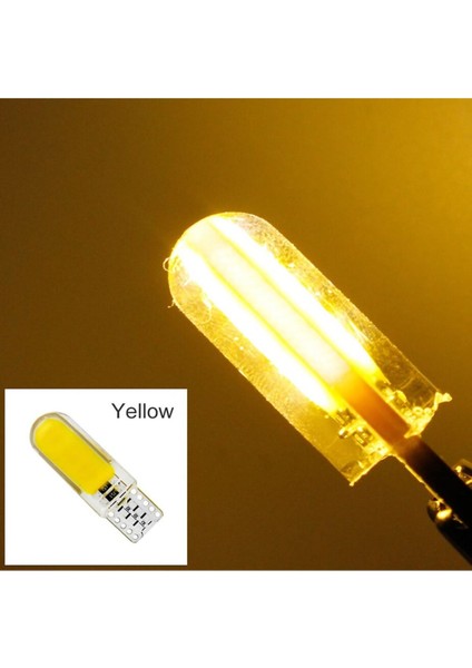 T10 Silikon Sarı LED Dc 12V Araba Aydınlatma Ampul Yan Park Lamba