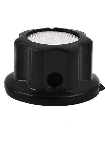 Plastik Pot Başlığı 16MM Siyah Gümüş Rotary Enkoder Ses Kontrol