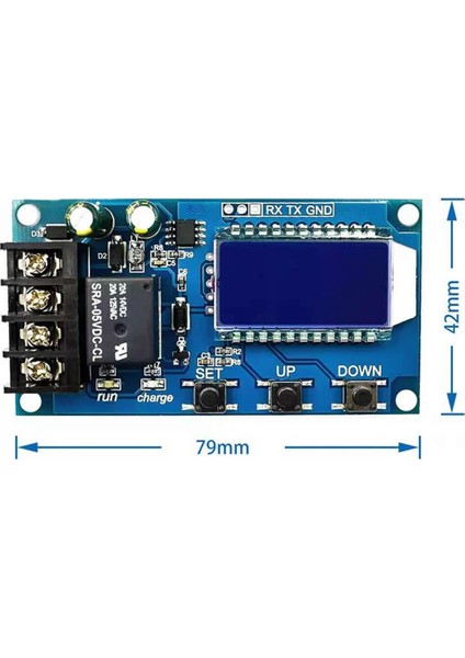 XY-L10A 10A Akü Şarj Kontrol Koruma Modülü 12V 24V Batarya Kurşun Asit Jel Akü Lityum Li-Lon Pil