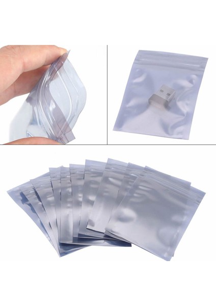 Kilitli Antistatik Poşet 10X15CM 100 Adet Şeffaf Su Toz Geçirmez Koruyucu Esd Metalize Torba Çanta fırsatları
