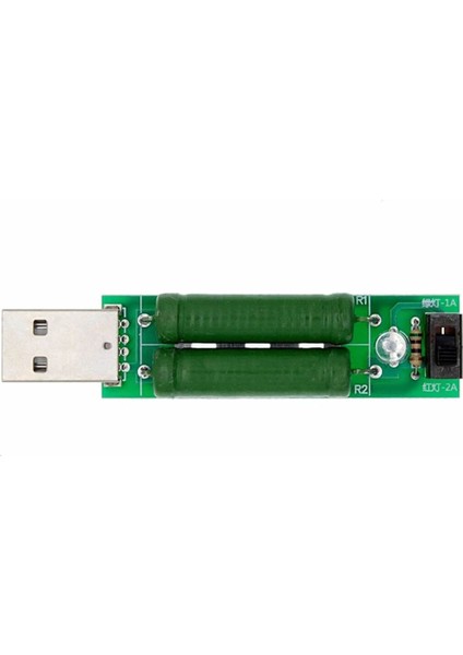 2X10W USB Elektronik Yük 5V 1A 2A Deşarj 5W 10W Yük Seçim Anahtarlı Direnç Pil Akü Kapasit