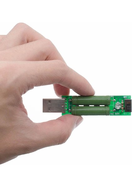 2X10W USB Elektronik Yük 5V 1A 2A Deşarj 5W 10W Yük Seçim Anahtarlı Direnç Pil Akü Kapasit