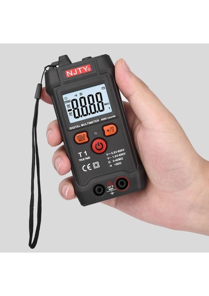 T1 Dijital Multimetre True Rms Ncv 600V Mini Cep El Tipi Voltmetre Ac Dc Voltaj Direnç Buzzer
