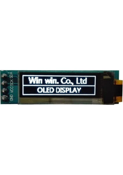 0.91" I2C 128X32 Beyaz OLED LCD