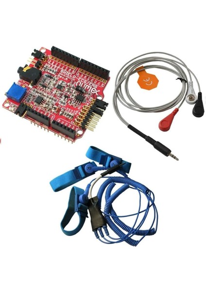 Olimex Ekg-Emg Shıeld Elektrot Kablo Arduino Ekg Ecg Emg 100CM 3 Sensör Kablosu 3.5mm Soket Nabız