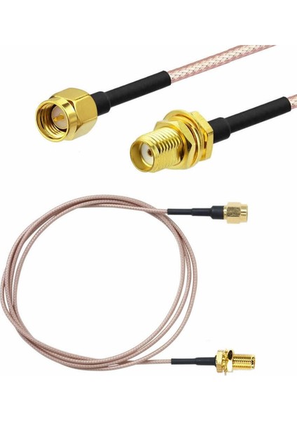 RG316 100CM Erkek Dişi Sma Kablo 1 Metre Rf Uzatma Kablosu 50 Ohm 0-6ghz Koeksiyel Wifi Gsm Gprs
