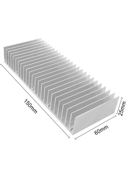 15CM x 6cm x 2.5cm Alüminyum Metal Soğutucu Blok Radyatör Amfi LED Entegre Transistor VGA Ram Memory