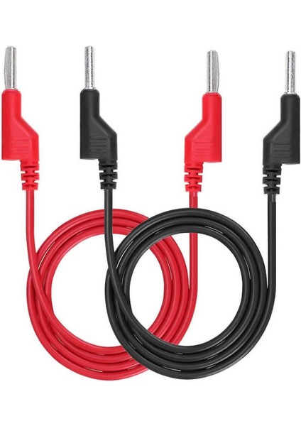 12A Banana Banana Kablo Çifti 1 Metre Yüksek Akım Probu Multimetre Güç Kaynağı Test Ölçme Kablosu