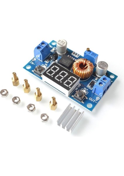XL4015 Voltmetreli 5A Voltaj Düşürücü Ayarlanabilir Güç Kaynağı