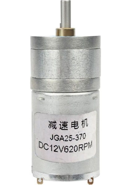12V 620RPM JGA25-370 Redüktörlü Dc Motor Metal Dişli Yüksek Tork Kuvvet 25MM Robot Oyuncak