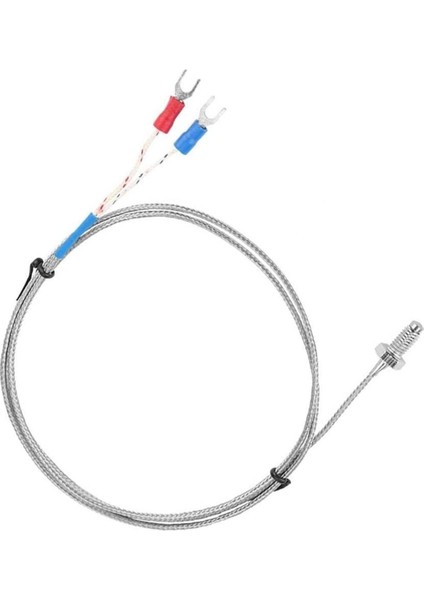 K Tip Thermocouple Sıcaklık Isı Sensörü 1 Metre 0c / 800C Paslanmaz Çelik M6 Dişli Prob K Tip