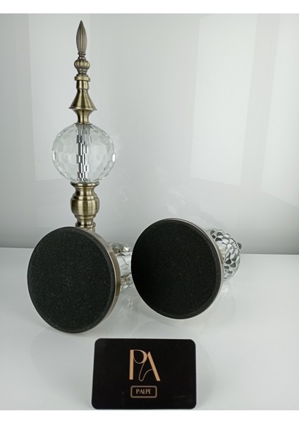 Kristal 3lü Metal Dekoratif Obje Biblo Süs Eşya Salon Aksesuar Tv Sehpa Masa Konsol Ofis Salon Dekor fırsatları