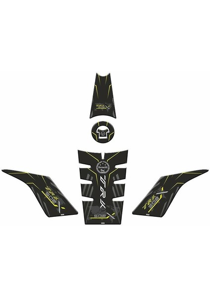 Gogo Benelli Trk 502 (2017-2024) Tank Pad Set 007 Sarı