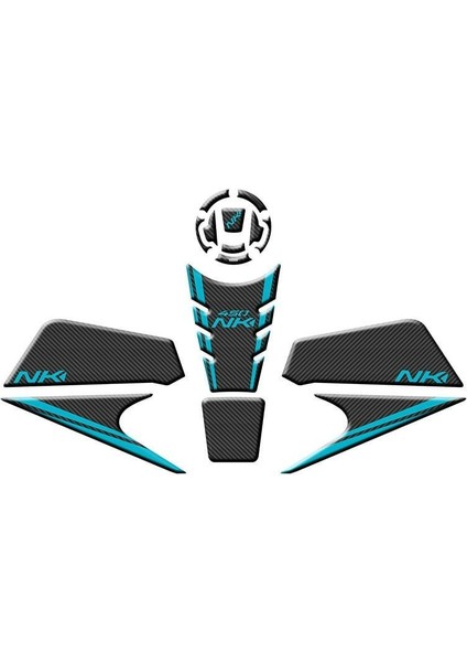 Gogo Cf Moto Nk 450 Tank Pad Set 003 Karbon/mavi