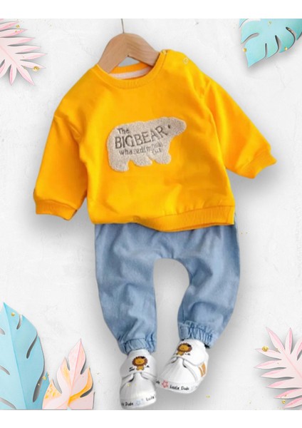 Kız Erkek Bebek Çocuk 2li Takım Alt Üst Swaetshirt Pantolon Takım modelleri