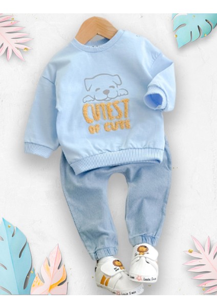 Kız Erkek Bebek Çocuk 2li Takım Alt Üst Swaetshirt Pantolon Takım