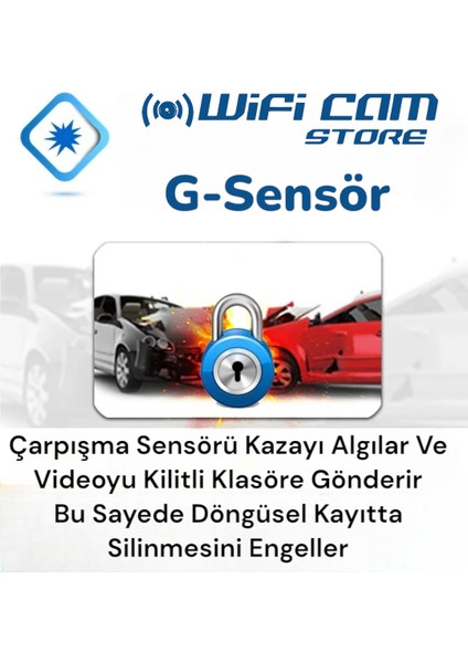 3 Kameralı Wifili Ekranlı Araç Kamerası
