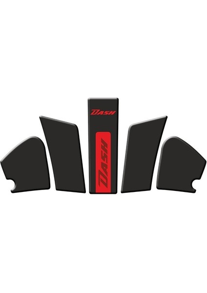 Gogo Hero Dash 125 (2022-2024) Tank Pad Set 002 Siyah/kırmızı