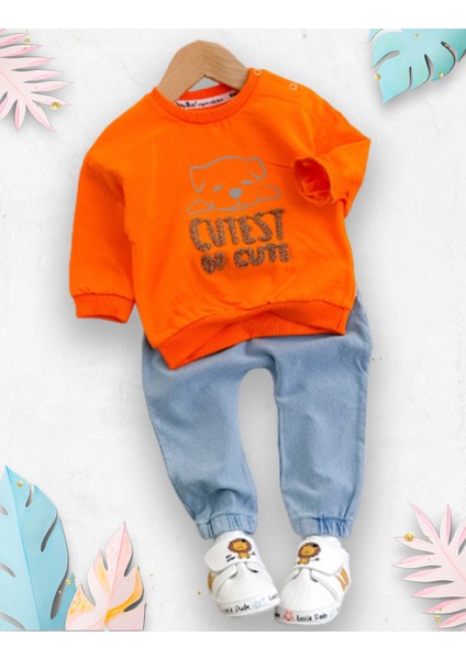 Kız Erkek Bebek Çocuk 2li Takım Alt Üst Swaetshirt Pantolon Takım