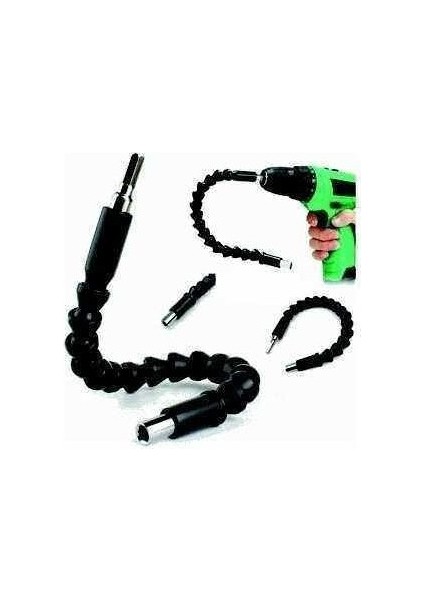 Matkap Ucu - Bükülebilir Oynar Vidalama Bits Uzatma Aparatı 30 cm - Komple Set