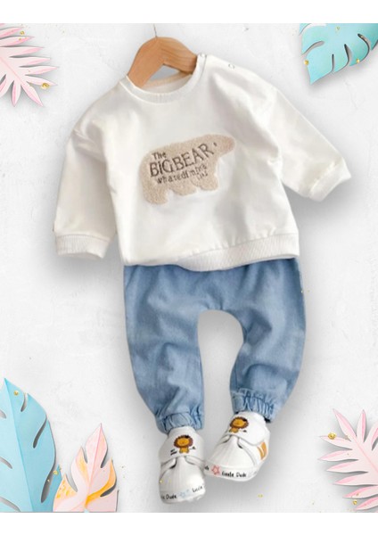 Kız Erkek Bebek Çocuk 2li Takım Alt Üst Swaetshirt Pantolon Takım