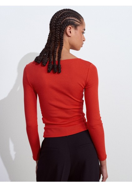 31401 Büzgülü Kayık Yaka Top-Siyah fiyatları