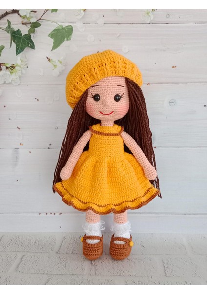 Şapkalı Fatoş Bebek Amigurumi Organik Oyuncak