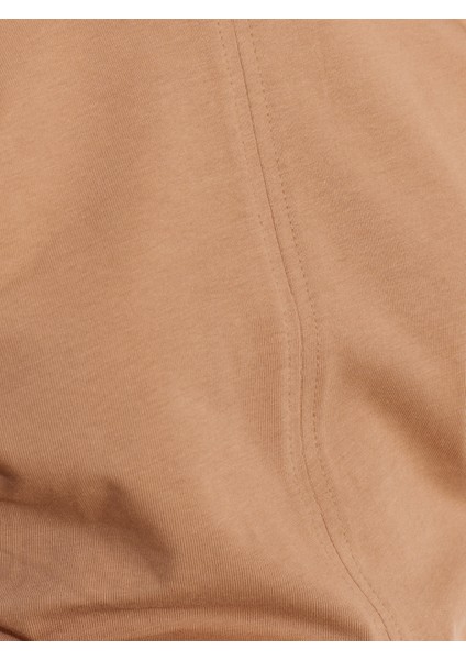31585 Drape Detaylı T-Shirt-Koyu Kahve fırsatları