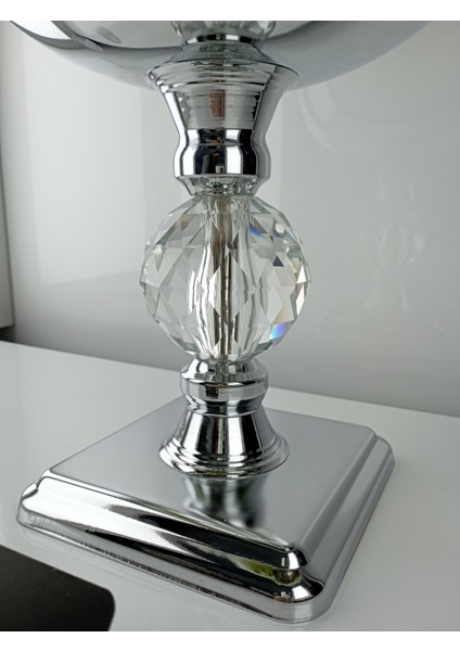 Kristal Taşlı Metal Saksıda Yapay Gül Kız Isteme Çiçeği Nişan Sevgili Söz Aranjmanı Masa Çiçeği Dekoru