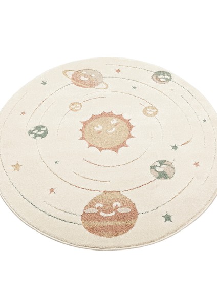 Pcl 02 Cream Multy - Pıccolo - Pastel Renkli Hav ve Toz Vermeyen Çocuk Halısı