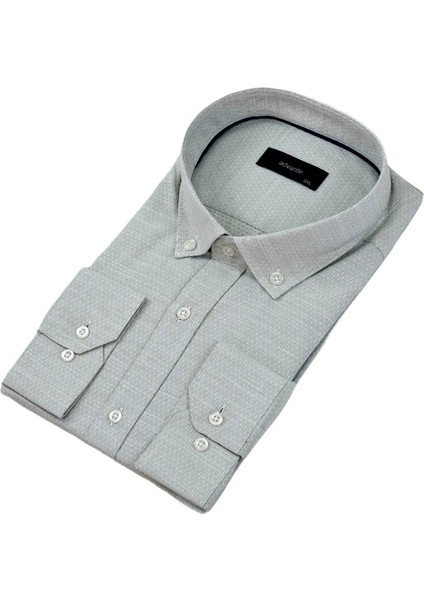 Erkek Büyük Beden Klasik Tek Cepli Uzun Kol Gömlek BGL-ST04342